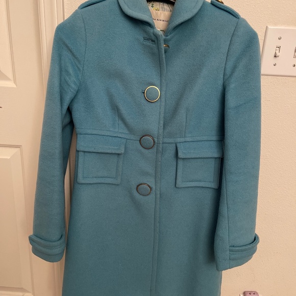 Banana Republic Jackets & Blazers - Banana Republic Turquoise Wool Coat XS